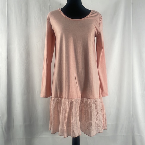 Pretty Angel Pink ruffled long sleeve mini dress,cover, small - Picture 7 of 7